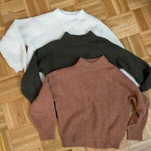 Sweater Bundle (3) Girls Small 6/7 - Like New!